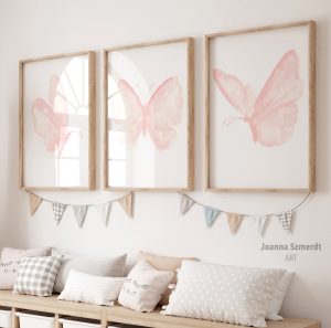Read more about the article Blush Pink Butterfly Nursery Prints