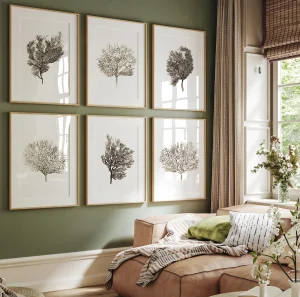 Read more about the article Brown Coral Watercolor Prints, Symbol of Ocean Depth, Balance and Natural Harmony