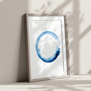 Surf Print Blue Ocean Wave Print. Surfer Gift Idea Poster.