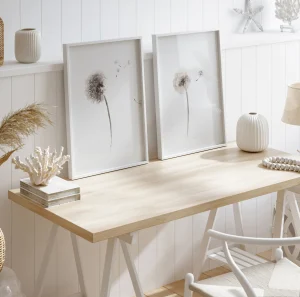 Read more about the article Neutral Dandelion Watercolor Prints in Soft Beige Grey