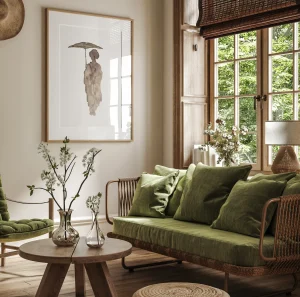 Read more about the article Elegant Brown Geisha Watercolor Wall Art for Living Room or Bedroom