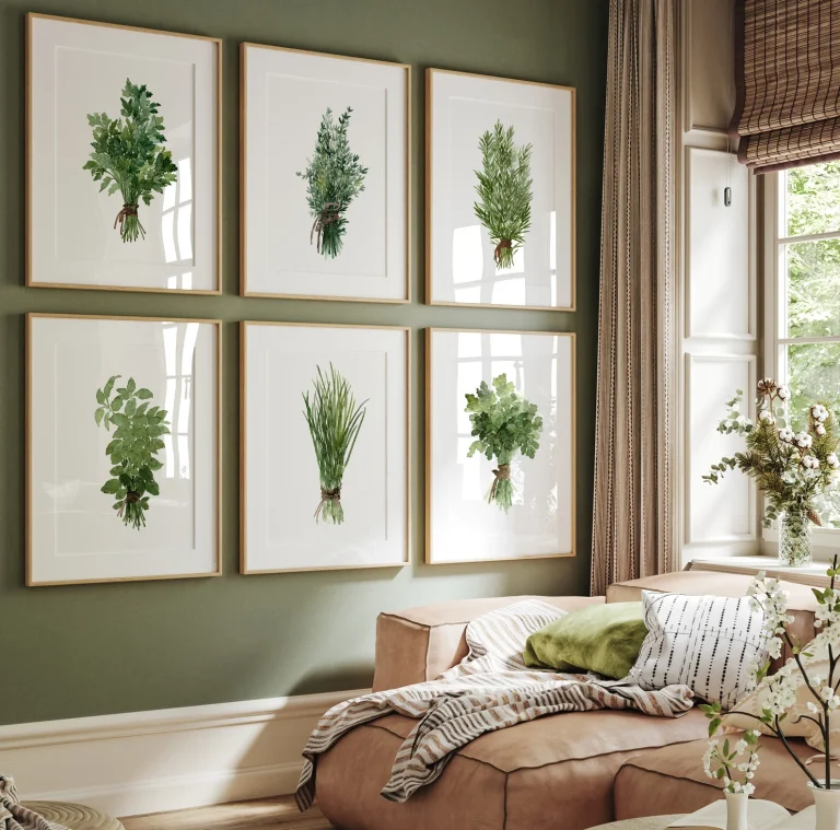 Read more about the article Herb Watercolor Prints Set of 6 Botanical Wall Art