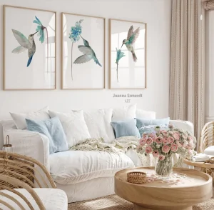 Read more about the article Blue Hummingbird Watercolor Wall Art Bird Prints Beautiful Gift Decor