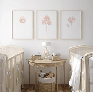 Read more about the article Blush Pink Peony Watercolor Wall Art Beautiful Floral Gift Decor