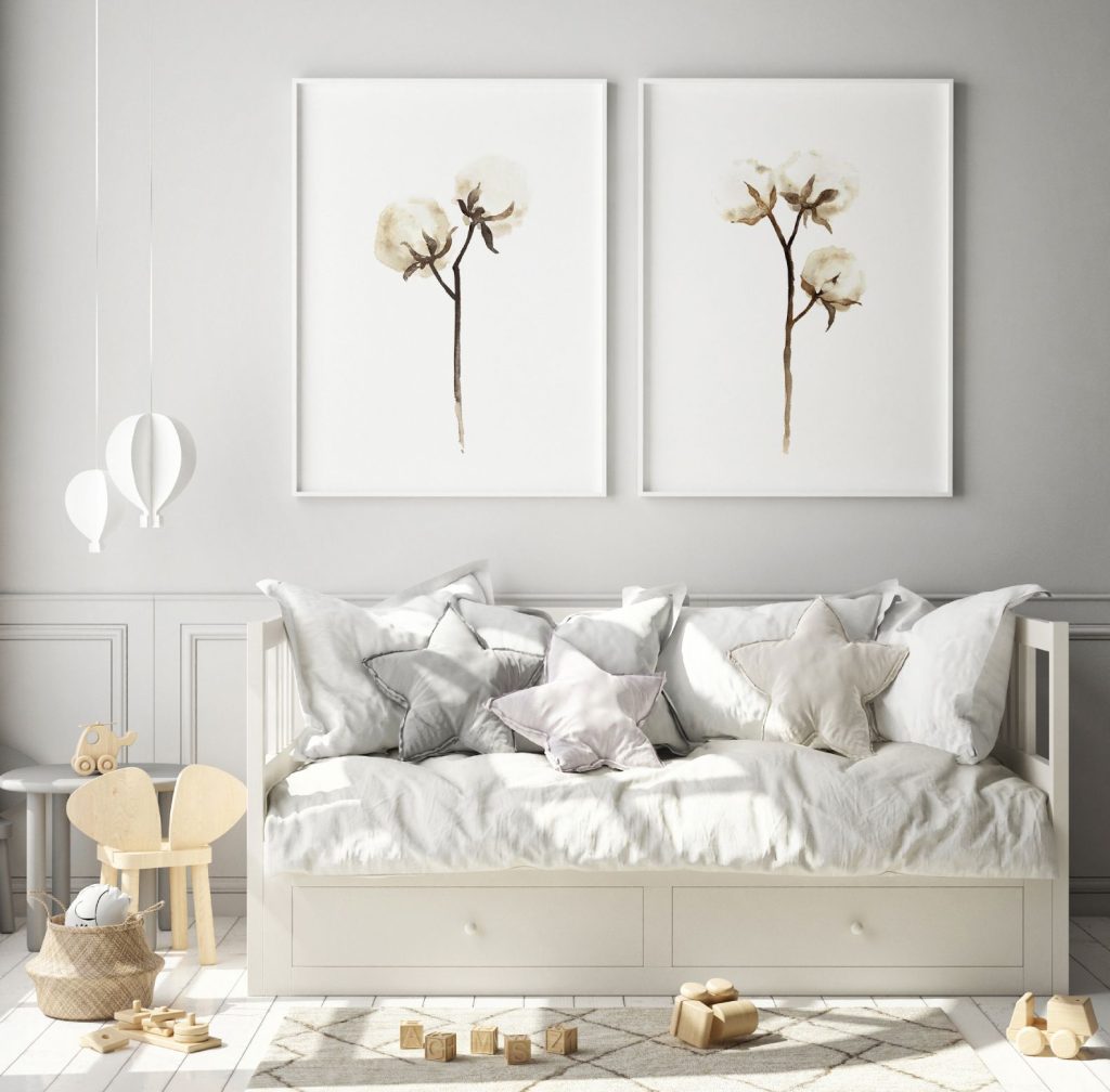 Cotton Flower set of 2