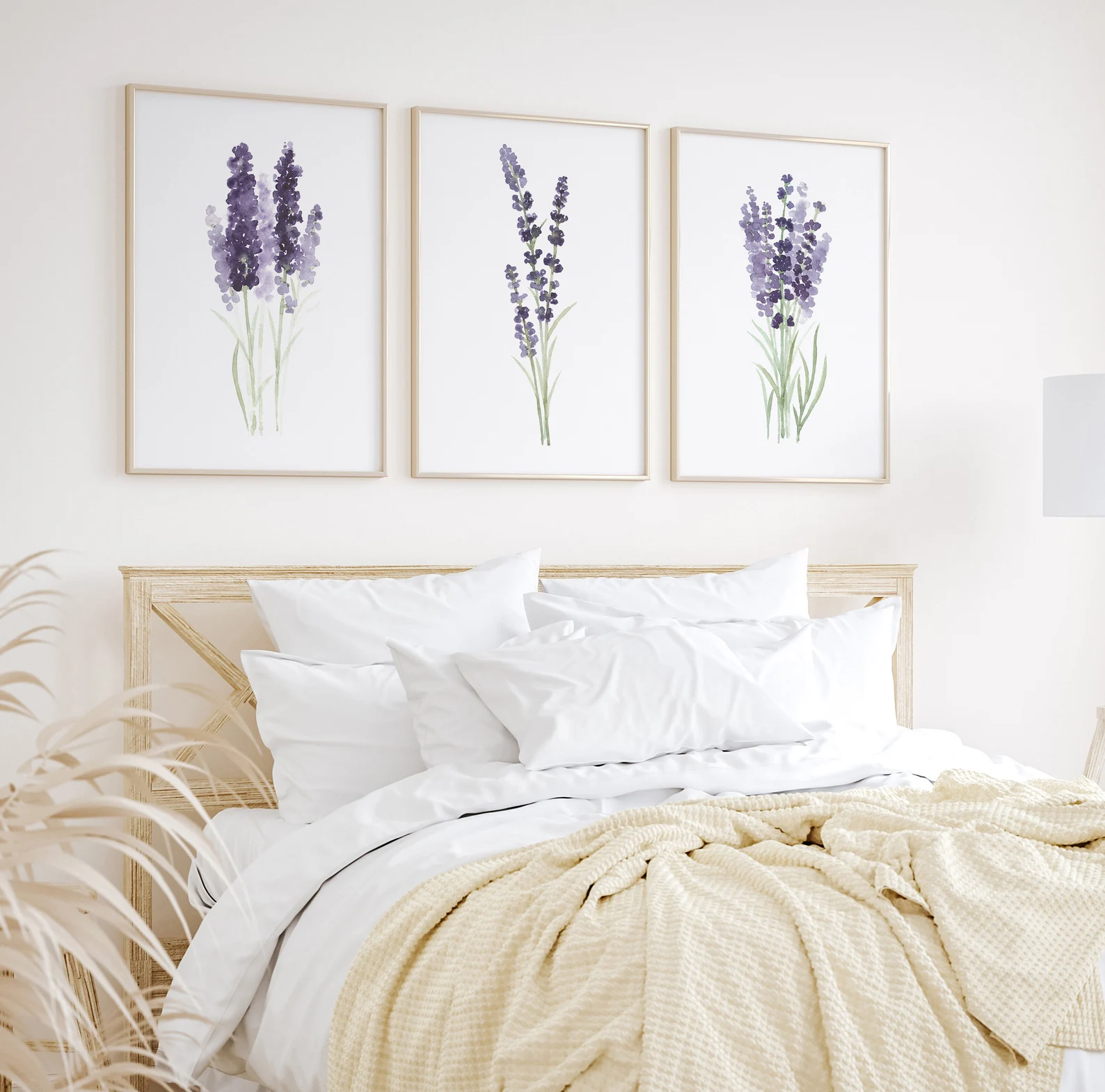 You are currently viewing Lavender Serenity Set of 3 Watercolor Prints Botanical Wall Art