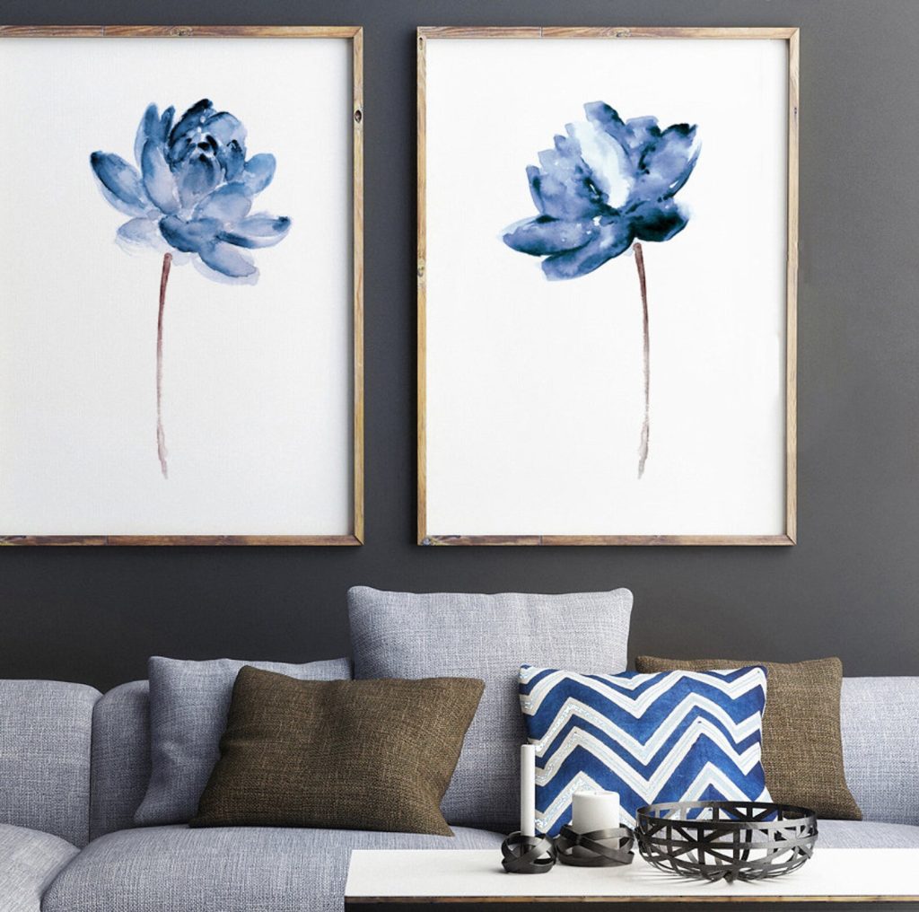 Lotos Rustic Art Print