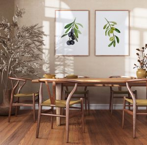 Read more about the article Olive Branch Watercolor Prints Set of 2 for Living Room